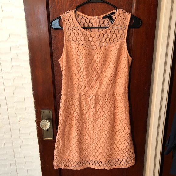 Forever 21 Dresses & Skirts - Forever 21 - Blush Lace Dress (like new)